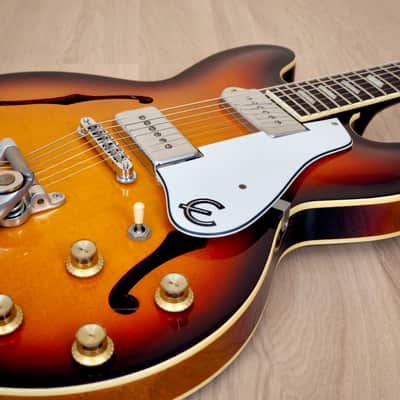 1996 Epiphone Casino '65 VT-VS Vintage Reissue Sunburst w/ Bigsby & Case, Peerless image 7
