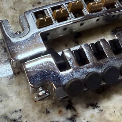Schaller 456 Stud Mount Adjustable Bridge With Fine Tuners - Chrome image 2