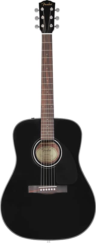 Fender CD-60 Dreadnought Acoustic Guitar - Black image 1