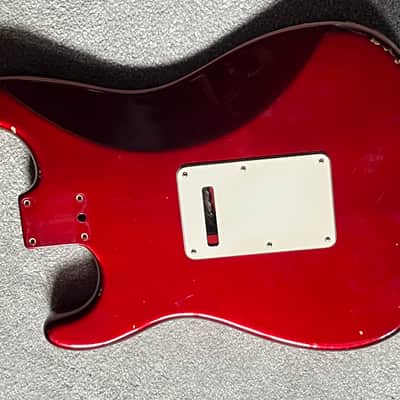 2008 Fender American Stratocaster guitar body red 4 lb 10 oz image 6