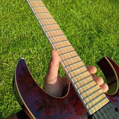 Ibanez Rg652mqfxs-dwm 2016 - dark wine doom burst image 6