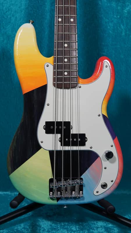 Fender Precision Bass Short Scale Mini vintage 2003 Hand Painted made in Mexico Mexican MIM P image 1