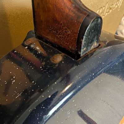 Tenor Pot Frying Pan Tenor Banjo Pre War Depression Era Original Playable Folk Art Vintage Early Century image 24