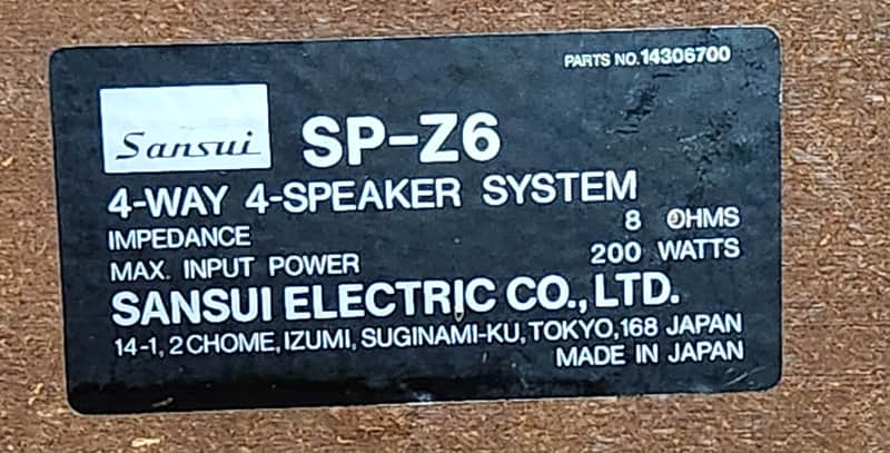 Sansui Sansui SP-Z6 Vintage Floor Speakers 80s - Walnut veneer