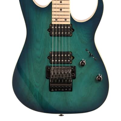 Ibanez Prestige RG652AHM Electric Guitar with Case Nebula Green Burst image 3