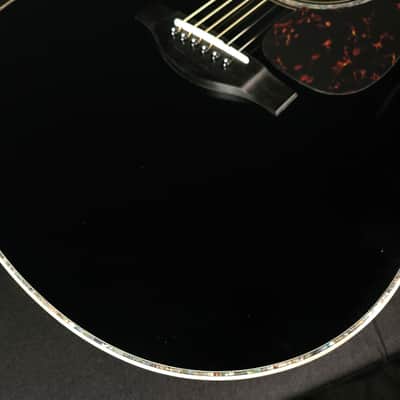Yamaha LL16D Deluxe ARE Acoustic Electric Guitar Black w/Hard Case image 7