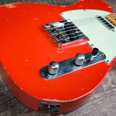 MyDream Partcaster Custom Built - Fiesta Red Relic'Art Bare Knuckles image 4