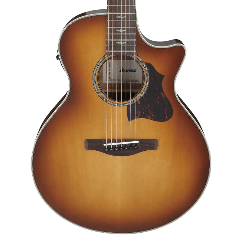 Ibanez AE3007FMHTBH 7-String Acoustic-Electric Guitar AE Tobacco Edge Burst High Gloss image 1
