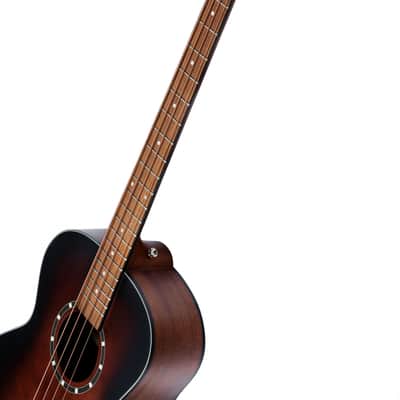 Ortega D7E-BFT-4 Deep Series 7 Spruce Top Mahogany Neck Medium Scale 4-String Acoustic-Electric Bass Guitar image 7