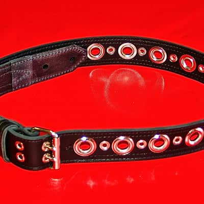Al Bane For Leather - Tormentor 2" Premium Leather Guitar Strap - Black/Black/Silver image 9