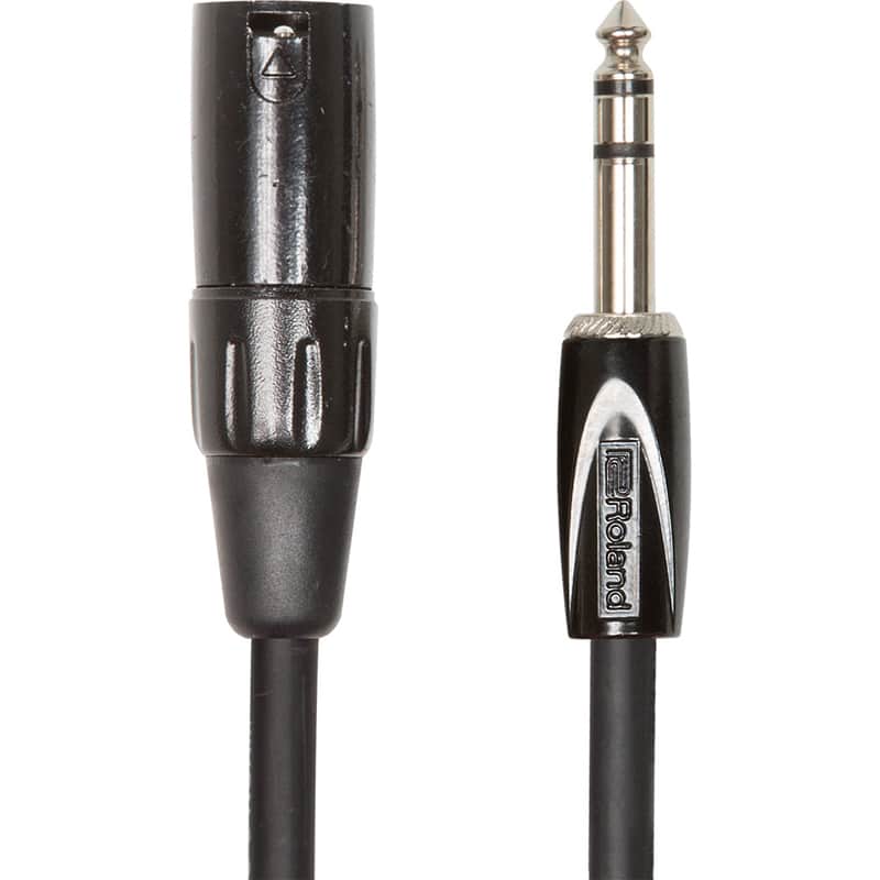 Roland Black Series 1/4" TRS to XLR Male Interconnect Cable - 15 ft image 1