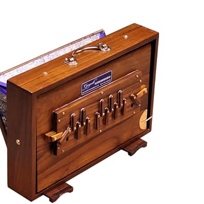 SHRUTI BOX~TEAK WOOD~ SIZE (15" X 10" X 3")~13 NOTES~440 Hz~CHANT~MANTRA~SHRUTI~WITH BAG image 8
