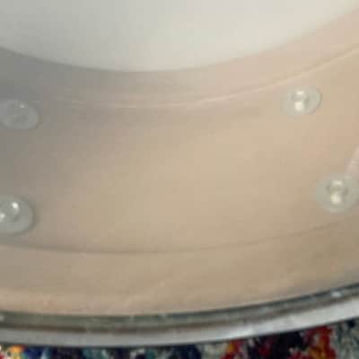 Slingerland - 1960s 5x14" White Marine Snare Drum. #140 , 8-Lug 3-Ply image 17