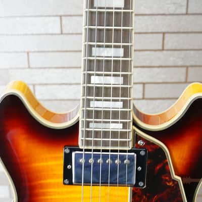 D'Angelico Premier Mini DC with Pau Ferro Fretboard - Dark Iced Tea Burst image 3