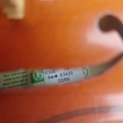 1/4-Size Glaesel VI30E1 Violin +Case +Bow Ser#:E2420 02/99 Antonius Stradivarius image 5