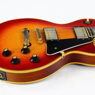 1973 Gibson Les Paul Custom Cherry Sunburst Vintage LP w Original Case Patent Sticker Humbuckers image 16