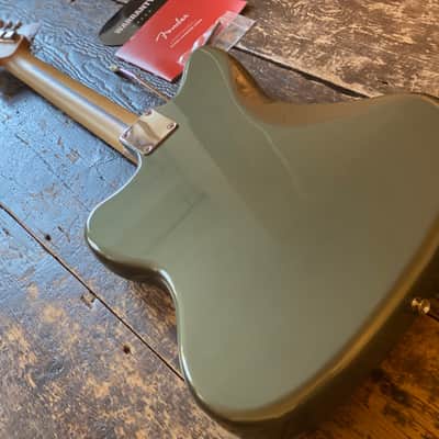 Fender Japan Very Rare 2023 Jasper Olive Metallic Hybrid II Jazzmaster w/ Matching Headstock image 7