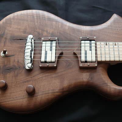 Thomas Cherry Guitar Used Custom Boutique "Jaeloe" style electric guitar. One of a kind. 2025 - Natural bare wood open grained oil finish image 4