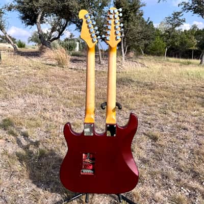 Stratocaster Style Double-Neck Guitar Light Pro Relic Please Read image 2