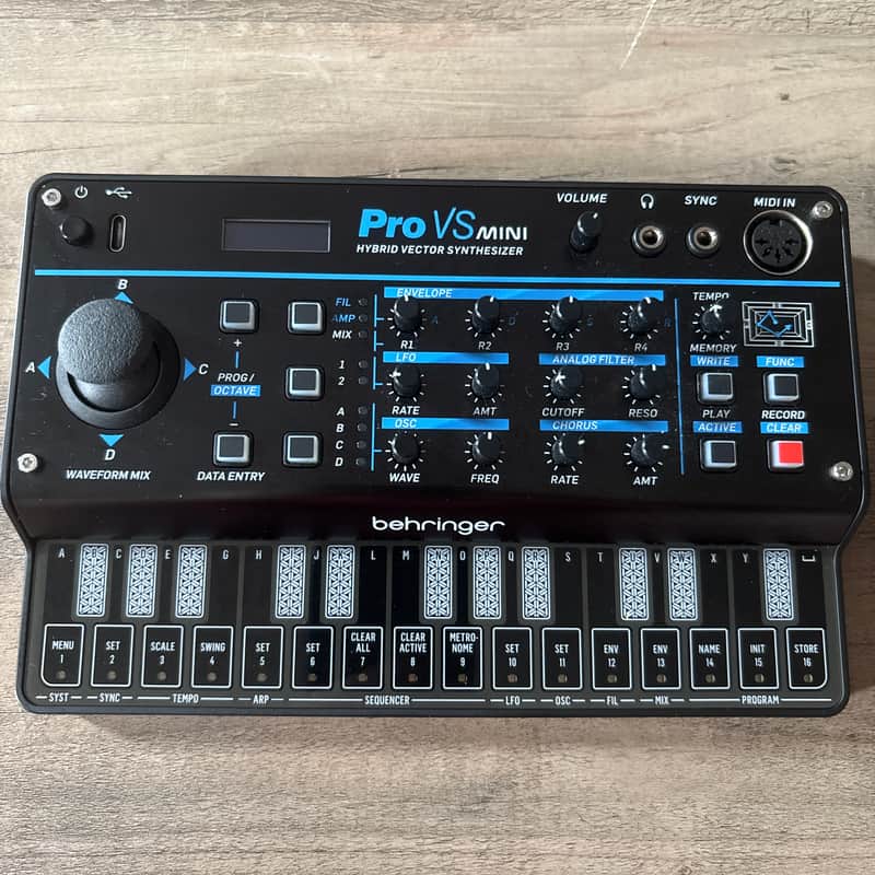 Behringer Pro VS Mini 4-Voice Hybrid Vector Synthesizer 2023 - Present - Black image 1
