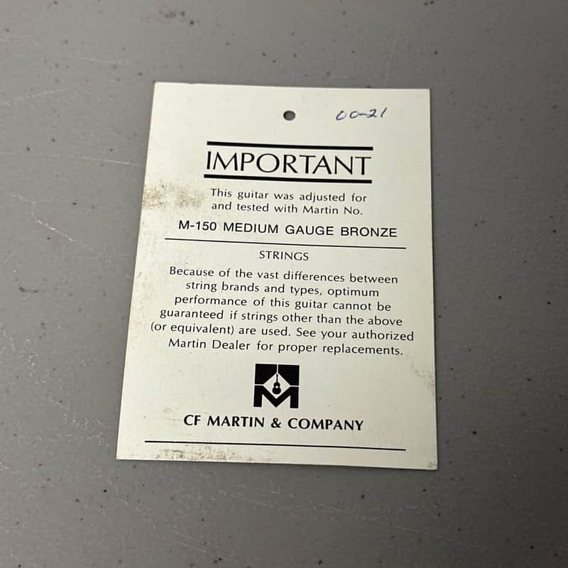 Martin Guitar Strings Hang Tag Vintage Case Candy USA 1960s image 1