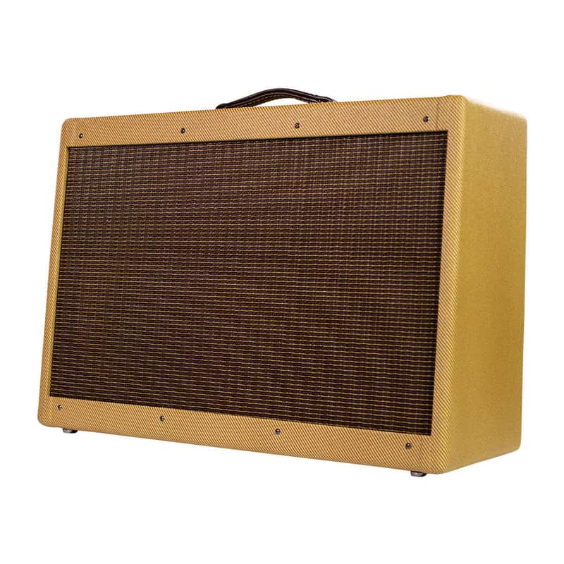 Mojotone Fender Tweed Twin High Power Style 2x12 Guitar Amp Combo Cabinet With Lacquered Tweed Finish image 1