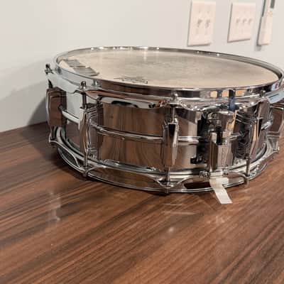 Ludwig LM402 Supraphonic 6.5x14" 10-Lug Aluminum Snare Drum 1985 - Present - Chrome-Plated image 9