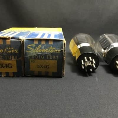 NOS PAIR SILVERTONE 5X4G Power Rectifier VACUUM TUBES USA Tested I.7603-D image 3