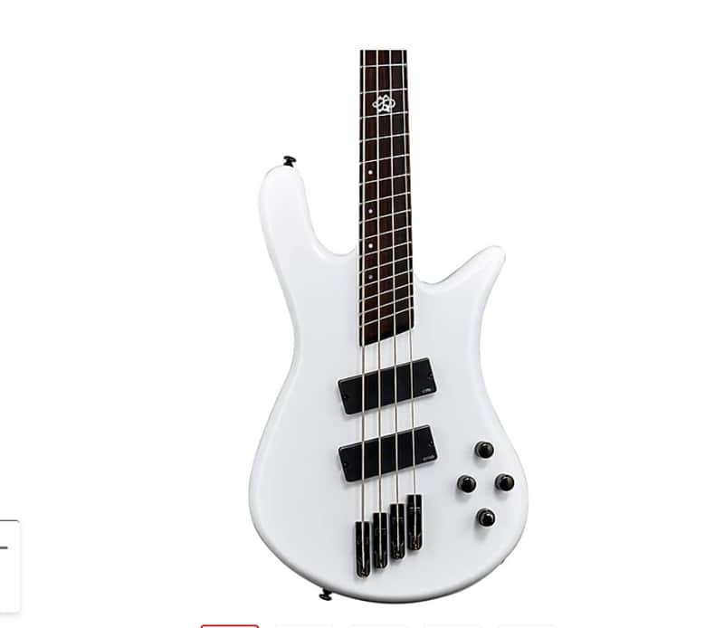 Spector  NS Dimension HP 4 4-String Multi-Scale Electric Bass Guitar NEW -  White Sparkle Gloss image 1