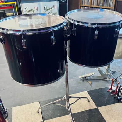 Ludwig Concert Toms 14” and 15” 1970s  - Black image 3