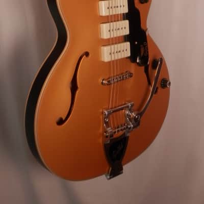 Guild Starfire I SC Jet90 Single Cut Semi-Hollow w/ Vibrato Tailpiece Satin Gold image 3