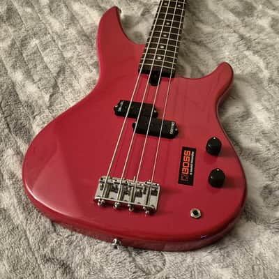 1988 Yamaha RBX200 w/ DiMarzio Pickup - OHSC - Candy Apple Red - Black Gloss Neck - 4-String Bass image 4