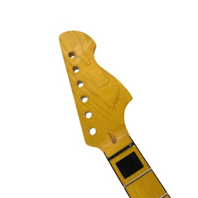 Electric Guitar Neck Replacement Maple Neck with Rosewood Fingerboard, Black Binding image 5