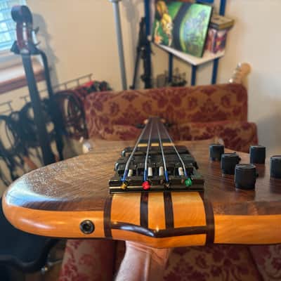 Immagine Ken Smith BT F4 TNV Black Tiger lined fretless Bass Guitar w Hard Case 2008 - 17