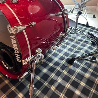 SUPER RARE Yamaha Oak Custom MIJ Trans Red 7-Piece Drums Plus Hardware! image 4