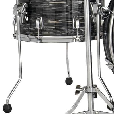 Ludwig *Pre-Order* Classic Maple 14x14" Vintage Black Oyster Floor Tom Drum w/Legs | Made in the USA | Special Order | Authorized Dealer image 1