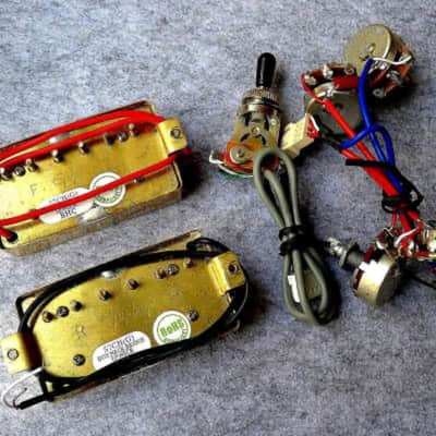 Gold Epiphone Alnico Classic Pickups with Wiring Harness For Epiphone SG LP Les Paul DOT ES image 3