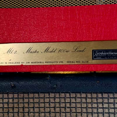 Marshall JMP 2203 Mk2 Master Model Lead 100-Watt Guitar Amp Head 1977 - Red image 7