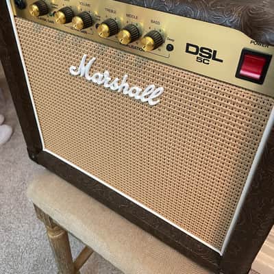 ULTRA RARE 2012 Marshall DSL5CCW Country Western Limited Edition AMP - Brown Tooled Leather image 2