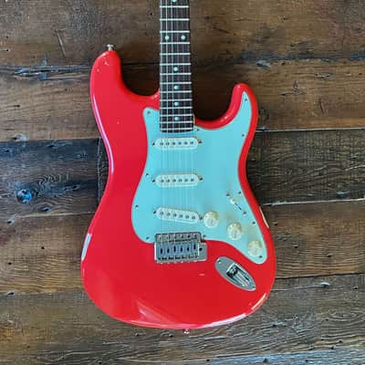 MJT VTS Stratocaster in Coral Red with CS body, Fender Vintage Noiseless Pickups and All Parts neck. Stratocaster 2018 onwards - Custom Relic image 1