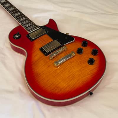 Vintage 2004 Epiphone (Gibson) Les Paul Custom Plus - Heritage Cherry Sunburst - Flame Top - Made in Korea (MIK) - Free Pro Setup image 4