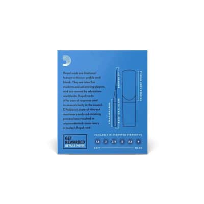Rico Royal Alto Sax Reeds | 2.5 | 10pk image 2