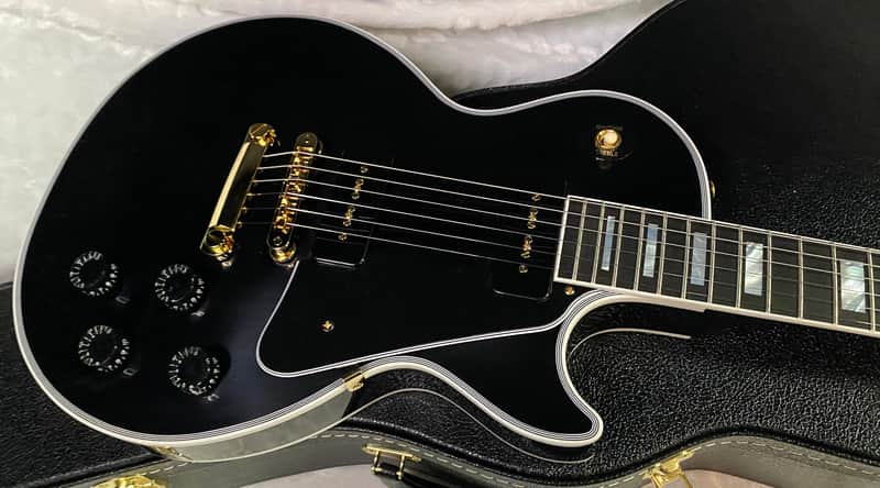 NEW! Gibson Les Paul Custom - Dealer Select - P90 Pick-Ups - VOS Ebony Finish - Custom Shop M2M - Authorized Dealer - Only 9.1 lbs - G07099 image 1