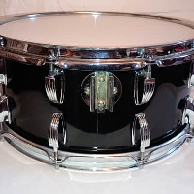 Immagine LUDWIG VINTAGE INDEPENDENT SUSPENSION (COLISEUM STYLE) SNARE DRUM 70's CUSTOM - AGED PIANO BLACK WRAP - FREE SHIP TO C-USA! - 8
