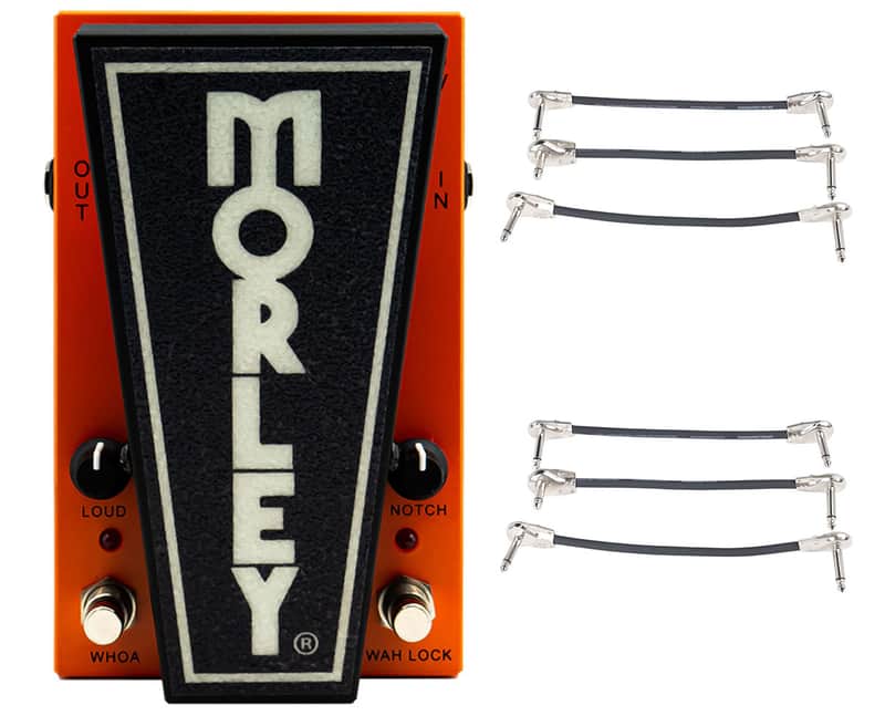 Morley 20/20 Wah Lock Pedal + 2x Gator Patch Cable 3 Pack image 1