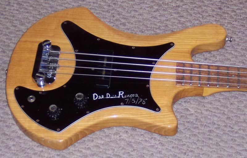 Guild B-301A 1978 Natural Ash inscribed by Dee Dee Ramone image 1
