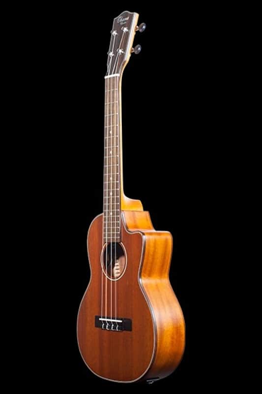 Ohana Model TK-35CE All Solid Tenor Electric/Acoustic Ukulele + Gig Bag - BLEM image 1