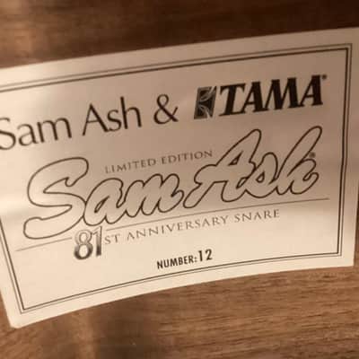 Tama 5.5x14 Sam Ash 81st Anniversary Limited Edition Snare Drum - 100% Walnut MonoPly Mono-Ply Shell image 11