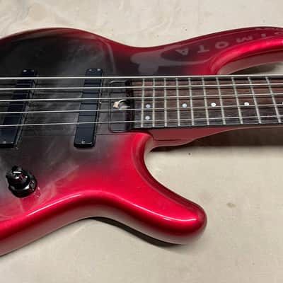 Heartfield DR Series DR-5 5-string Bass Aguilar Preamp MIJ Made In Japan Red/Black image 5