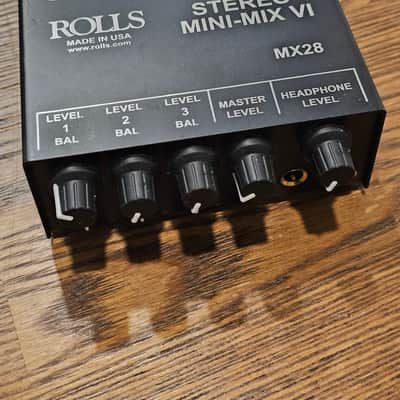 Rolls MX28 Mini-Mix VI Stereo Mixer 2020s - Black image 1